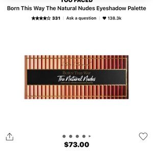 Too Faced Born This Way Natural Nudes Palette - Warm Browns and Pinks